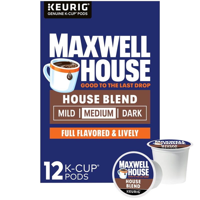 Maxwell House House Blend Medium Roast K-Cup Coffee Pods (12 Pods) - Image 1