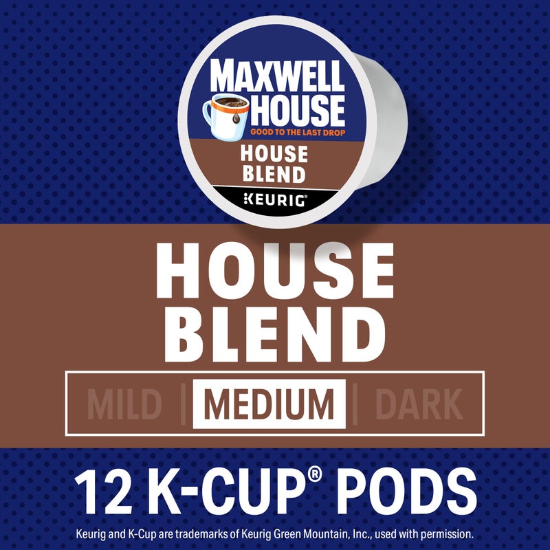 Maxwell House House Blend Medium Roast K-Cup Coffee Pods (12 Pods) - Image 4