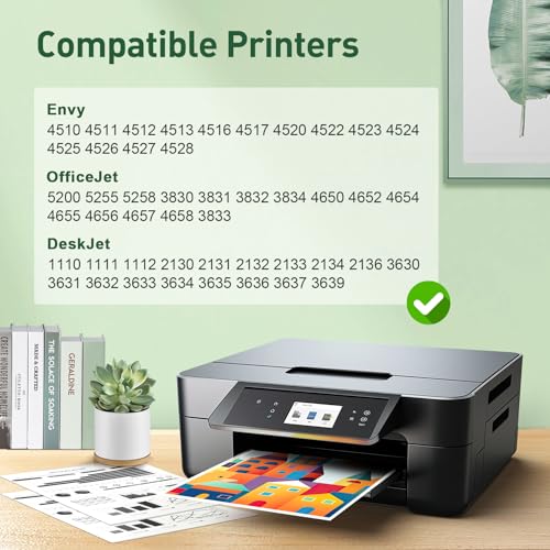 KINGWAY 63XL Ink Cartridge Black and Color Combo Pack Replacement for HP 63 63XL Printers Work for HP OfficeJet 3830 4650 5255 5258 5200 Envy 4520 4512 4510 DeskJet 1112 2130 3630 (2 Pack) - Image 2