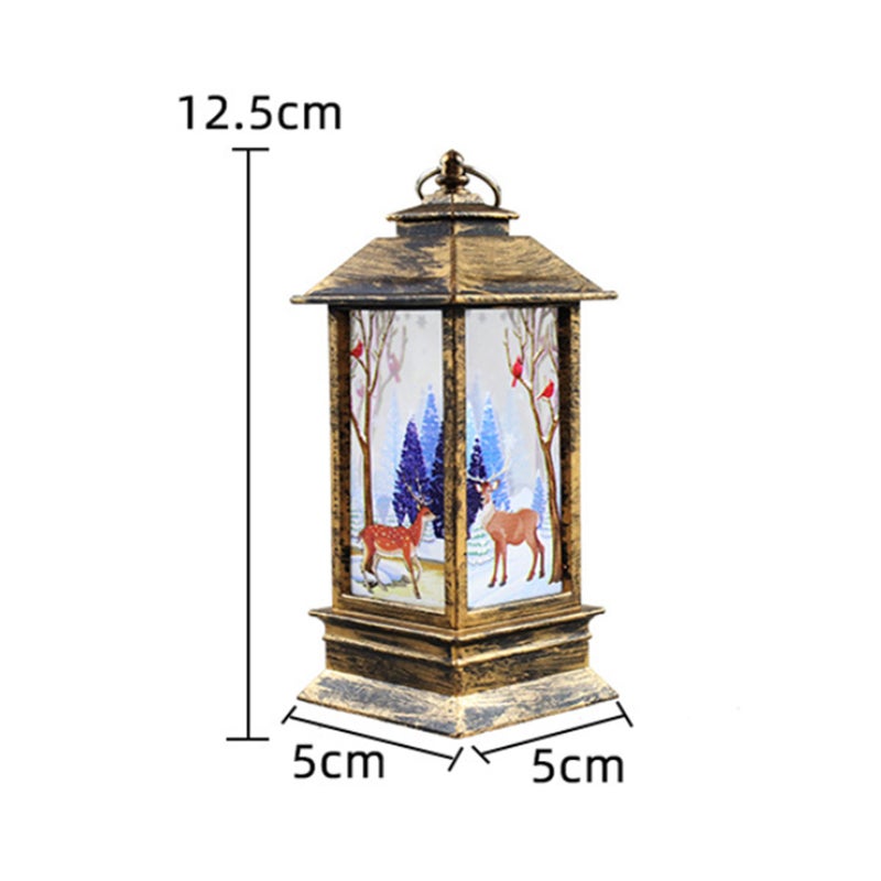 Christmas Snow Globe Lantern LEDs Hang-ing Lamp Warm Night Light Batterys Operated for Home Ornamnet Gifts - Image 2