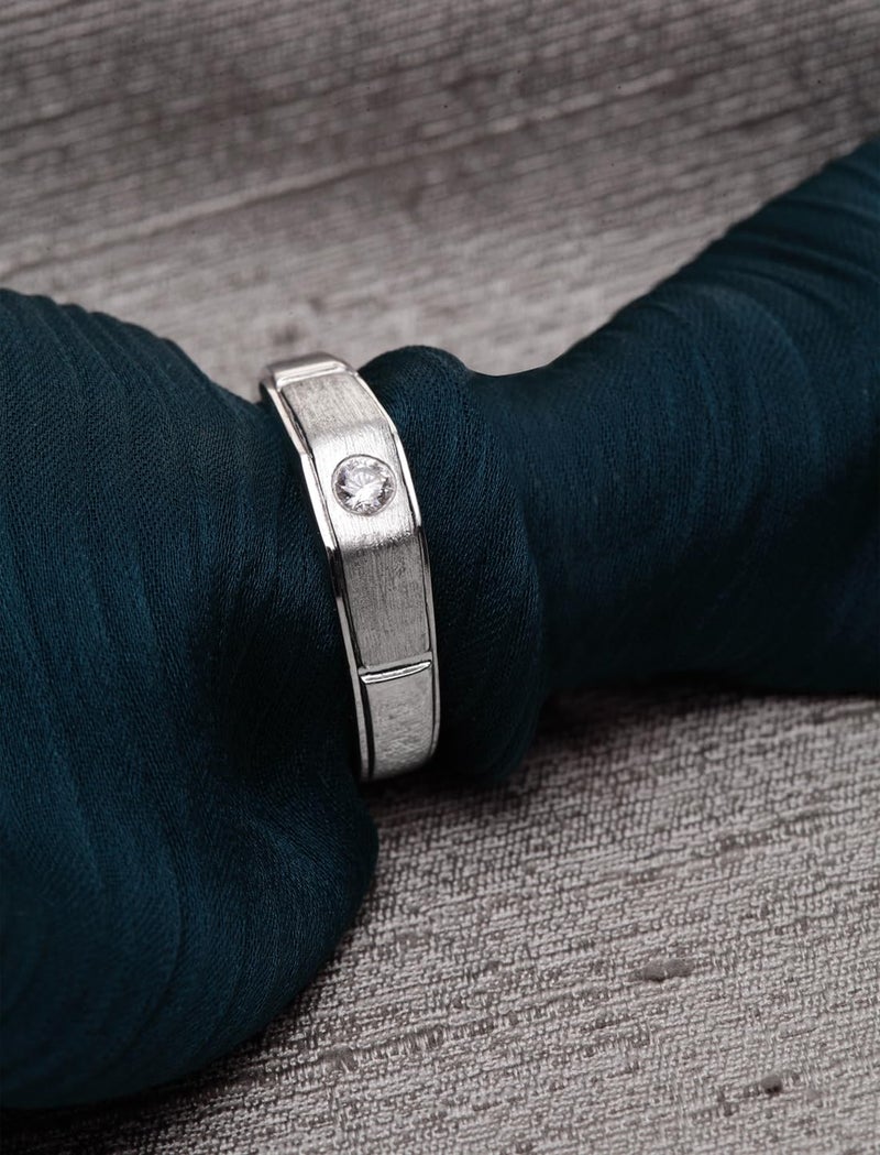Clara Pure 925 Sterling Silver Rocco Adjustable Ring Gift for Women and Girls | Partial Matte Finish - Image 2