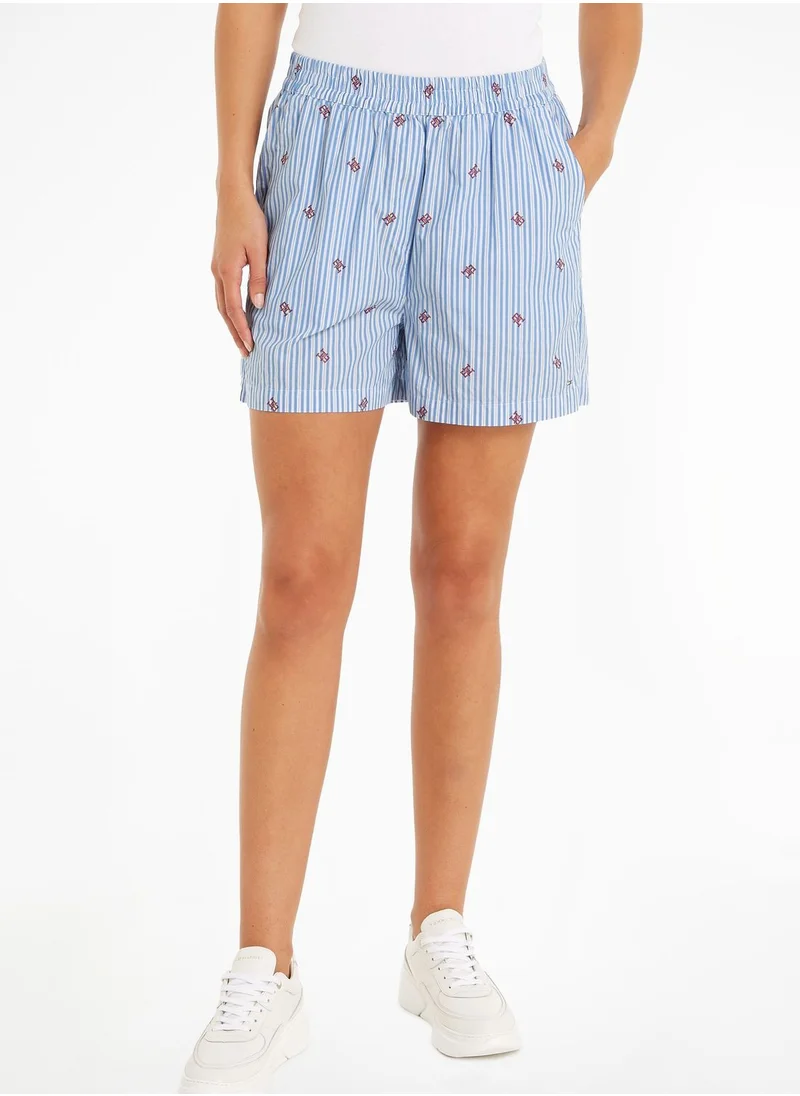 TOMMY HILFIGER High Waist Striped Shorts