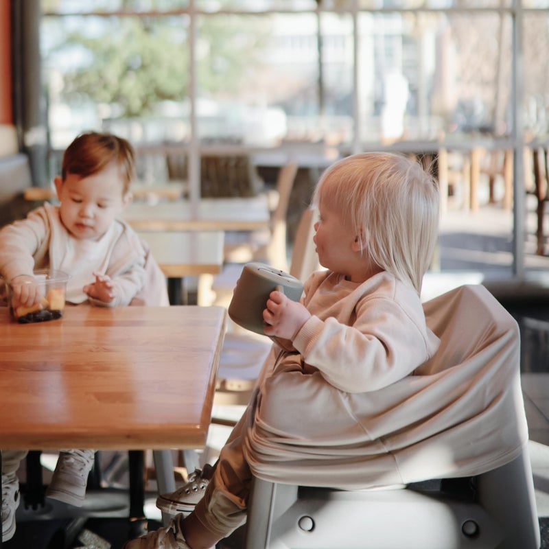 mushie Silicone Snack Cup | Spill Proof Food Container for Toddler and Baby (Dried Thyme) - Image 4