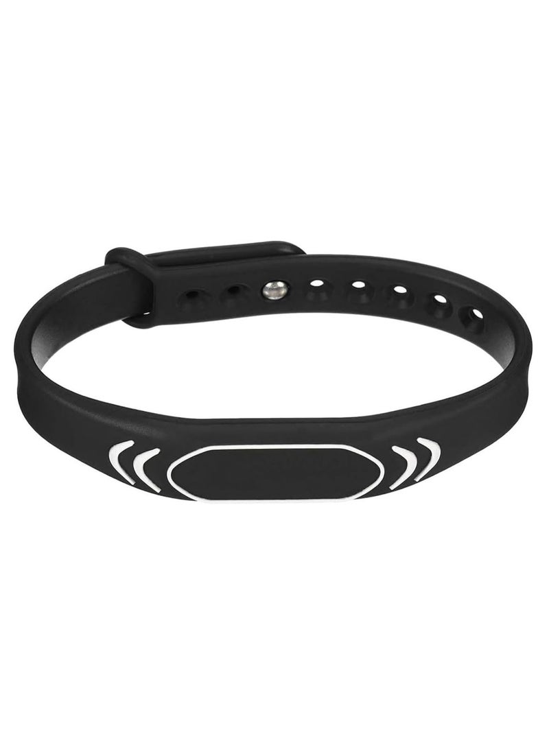 Rubik RFID 125kHz T5577/T5200 Proximity Rewritable Waterproof Silicone Adjustable Wristband (Black, 1 Band)  - Image 1
