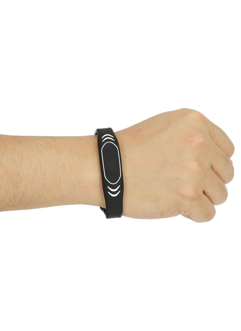 Rubik RFID 125kHz T5577/T5200 Proximity Rewritable Waterproof Silicone Adjustable Wristband (Black, 1 Band)  - Image 3