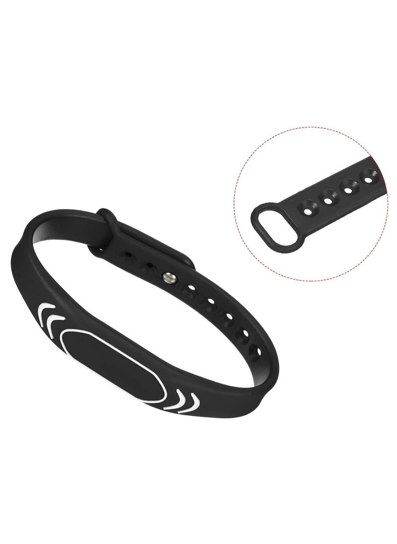 Rubik RFID 125kHz T5577/T5200 Proximity Rewritable Waterproof Silicone Adjustable Wristband (Black, 1 Band)  - Image 4