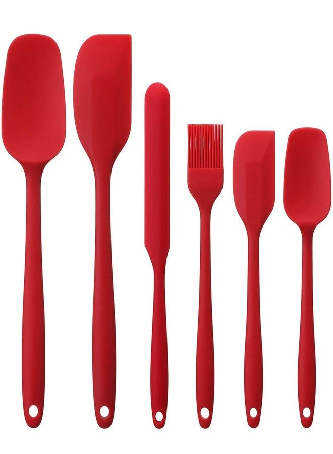 Green Scapper New Silicone Spatula Set for Cooking | Non-Stick Silicone |Core Non Stick Silicon Spatulas | Brush for Cake Mixer Baking & Mixing Rubber Core (Red) - Image 1