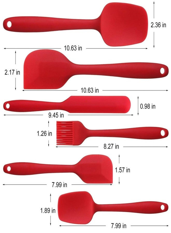 Green Scapper New Silicone Spatula Set for Cooking | Non-Stick Silicone |Core Non Stick Silicon Spatulas | Brush for Cake Mixer Baking & Mixing Rubber Core (Red) - Image 4