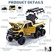 FRJV Pickup Truck Toy 124 Diecast Trucks Mammoth Model Car KitsMetal Toy Truck Suitable for Kids and Car CollectionPull Back Cars with Light and SoundTrucks for Kids Ages 48Yellow - Image 4