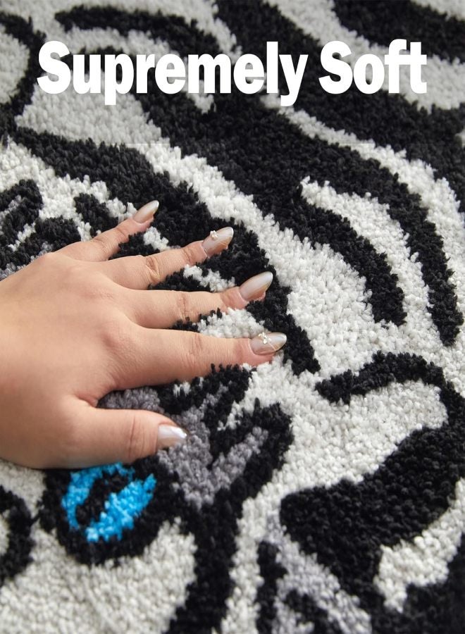 Tiger Cashmere Sofa Blanket Shaped Living Room Rocking Chair Blanket Grey - Image 2
