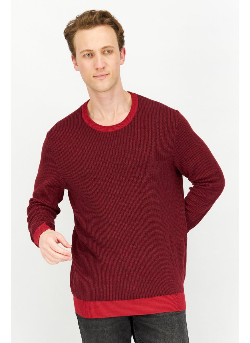 Men Crew Neck Long Sleeves Textured Sweatshirt, Red Combo - pzsku/Z09BF42382BEBE2DA6AF1Z/45/_/1732780695/4fd17212-af61-4f02-a27a-9449be460042