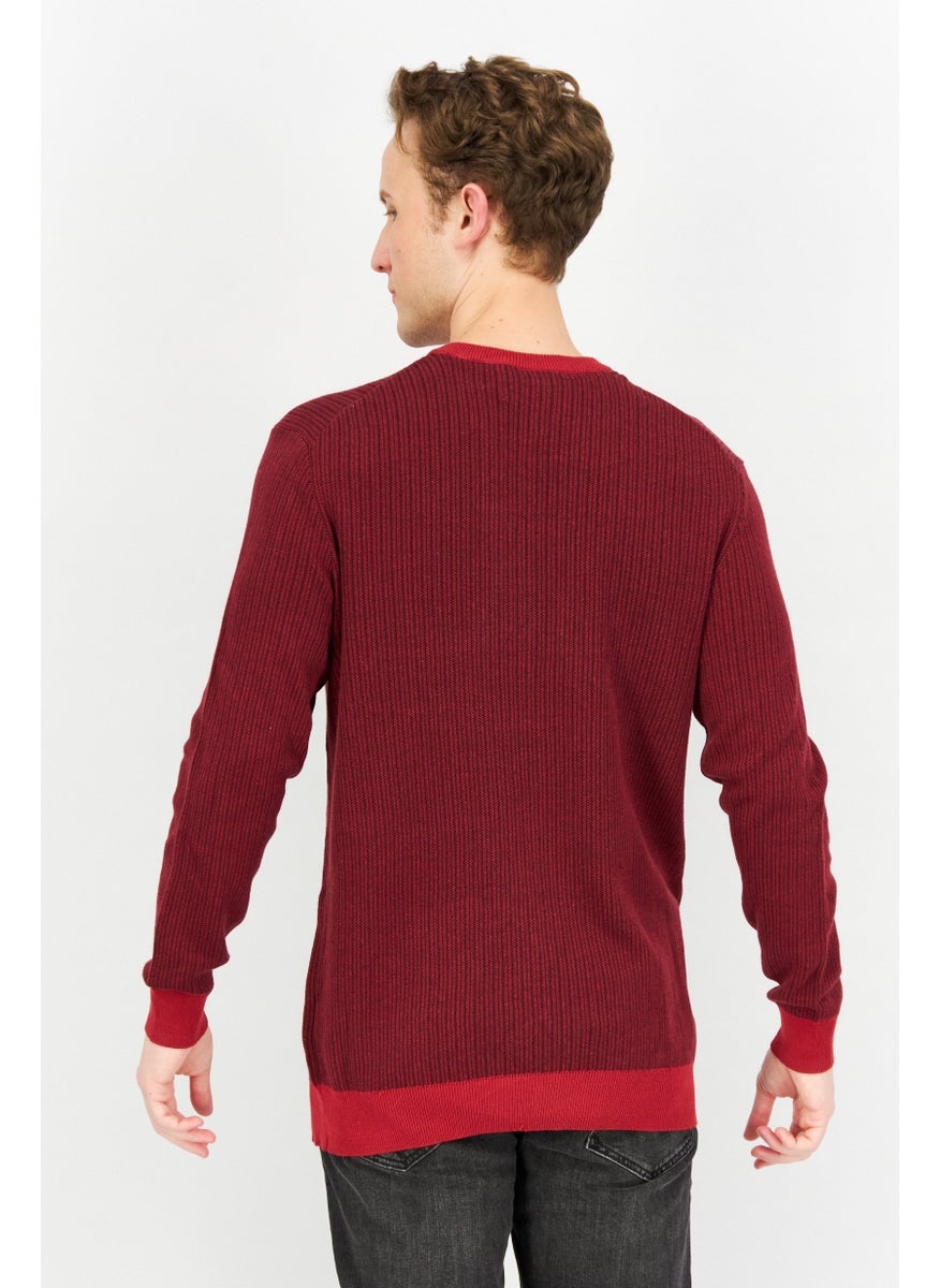 Men Crew Neck Long Sleeves Textured Sweatshirt, Red Combo - pzsku/Z09BF42382BEBE2DA6AF1Z/45/_/1732780698/285ee793-f3d1-42d6-afb2-05e27250bf39