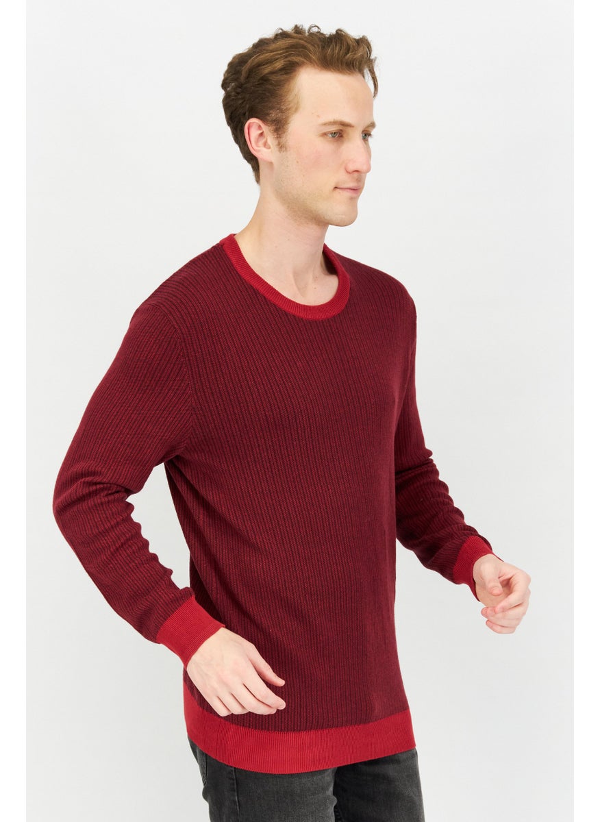 Men Crew Neck Long Sleeves Textured Sweatshirt, Red Combo - pzsku/Z09BF42382BEBE2DA6AF1Z/45/_/1736777149/9532d11d-f5a5-4f62-8a0a-cd3b8870215c