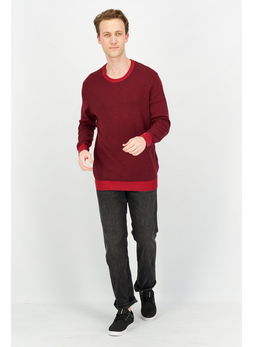 Men Crew Neck Long Sleeves Textured Sweatshirt, Red Combo - pzsku/Z09BF42382BEBE2DA6AF1Z/45/_/1736777150/b7385e85-7aab-4c2c-9a1f-0b7d9bc51f60