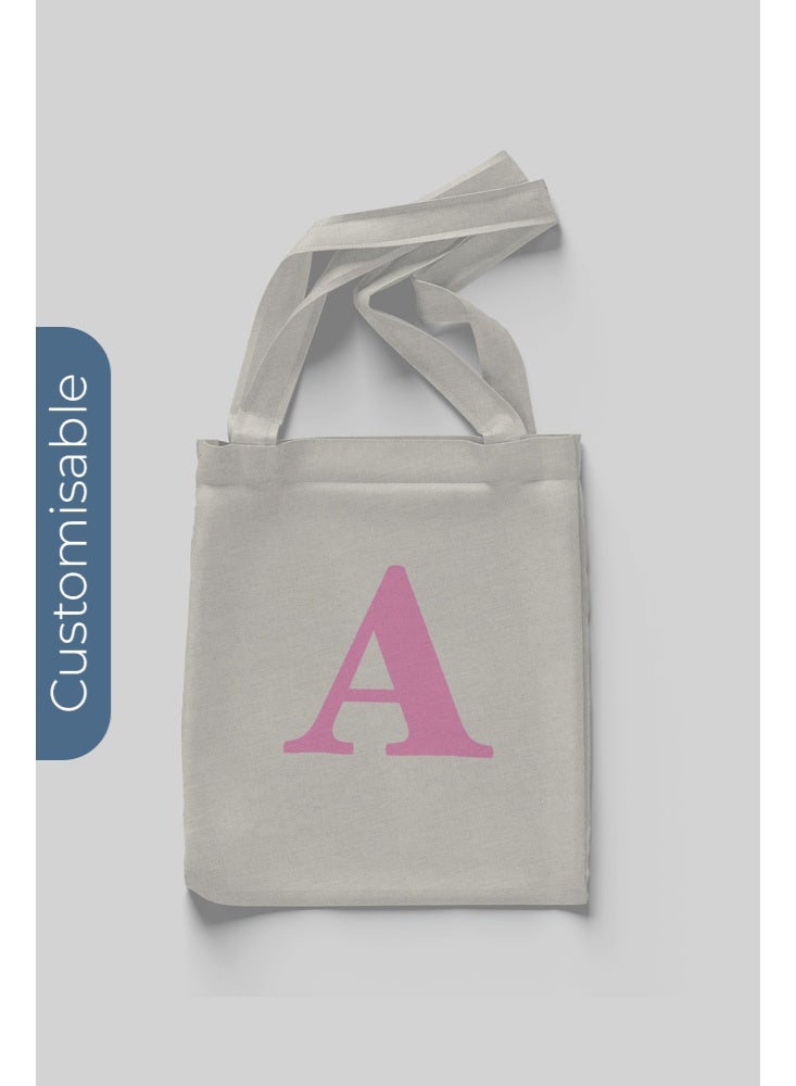 Share the Love Initials Pink Personalised Tote Bag - Personalised Shopping & Everyday Carry Bag - Image 1