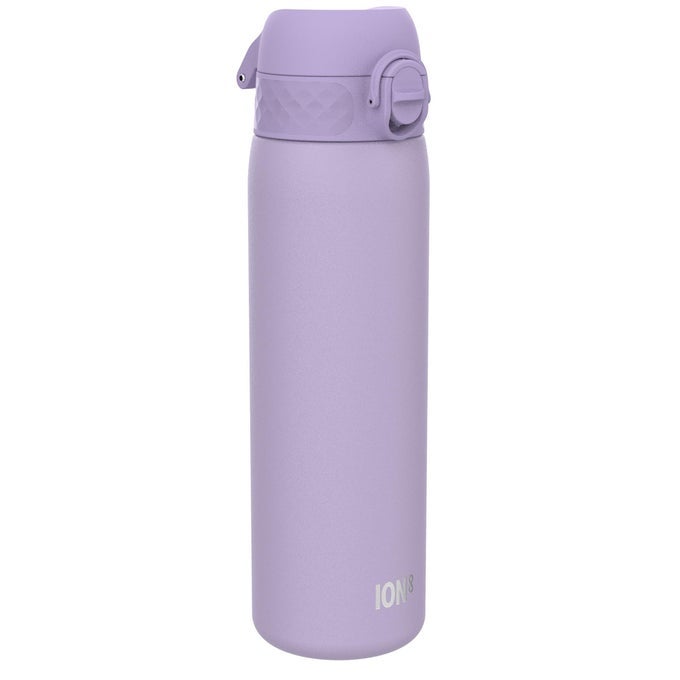 VACUUM INSULATED STEEL WATER BOTTLE 500 ML18 OZ LEAK PROOF EASY TO OPENSECURE LOCK DISHWASHER SAFE FITS CUP HOLDERS CARRY HANDLE SCRATCH RESISTANT DURABLE STAINLESS STEEL LIGHT PURPLE