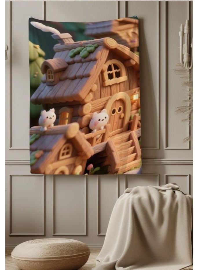 عام بطانية رقيقة من الفانيلا الكرتونية للأطفال والرضع (دافئة ومريحة، ومناسبة للنوم والألعاب) 70 سم * 100 سم - Image 2