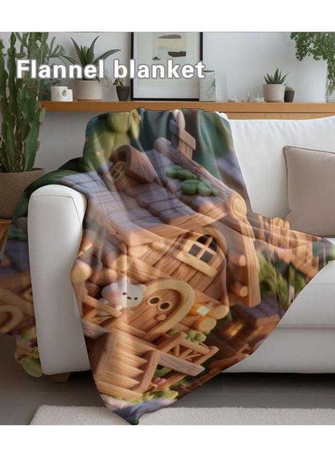 عام بطانية رقيقة من الفانيلا الكرتونية للأطفال والرضع (دافئة ومريحة، ومناسبة للنوم والألعاب) 70 سم * 100 سم - Image 4