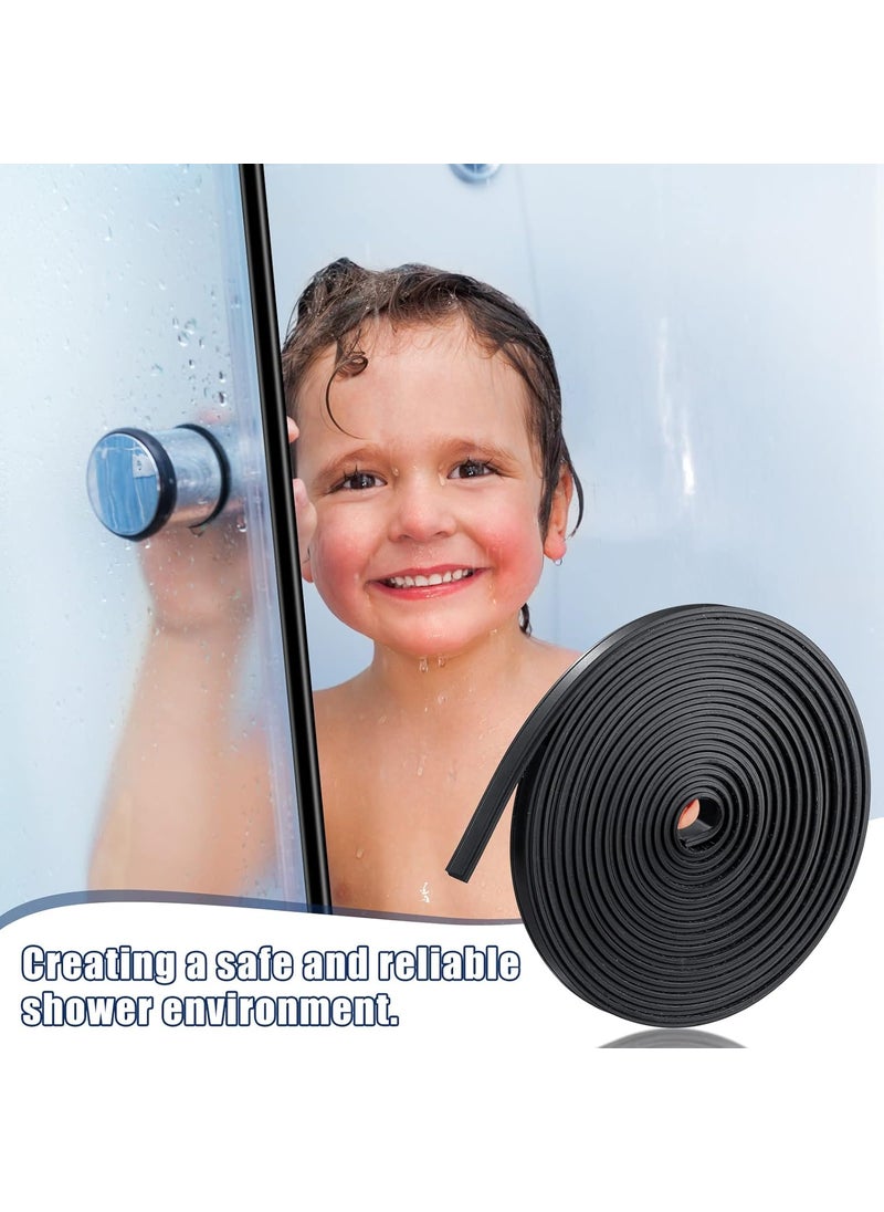 Tondiamo 134 Inches Flexible Magnetic Strip Insert Shower Door Magnetic Strip Replacement Long Magnet Roll for Crafts for Framed Semi Framed Swinging Glass Shower Doors Black 1 Roll  - Image 5
