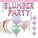 DUFACAI 53 Pieces Pink Slumber Party Decorations Girls Sleepover Pajama Spa Party Decor Foil Cloud Moon Balloons Pastel Latex Balloons for Birthday Bridal Shower Pink - Image 4