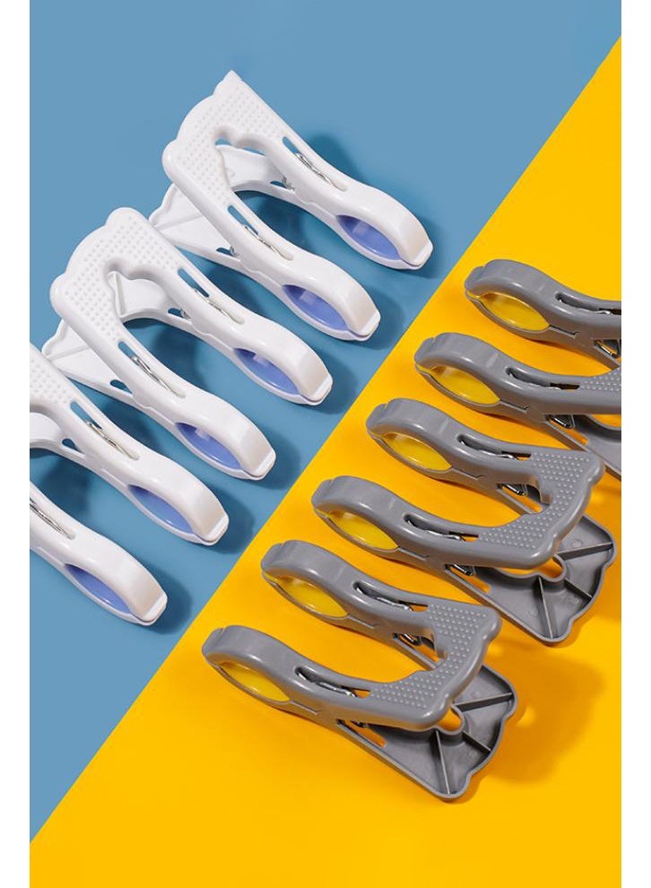 HOMESTAR 6 PCS Beach Towel Clips, Strong Grip Clothes Pegs, Non-Slip Towel Pegs, Plastic Towel Clips, Towel Clips for Sun Loungers, Large Sunbed Towel Pegs for Washing Line Laundry Pool Chairs Sunbeds - Image 2