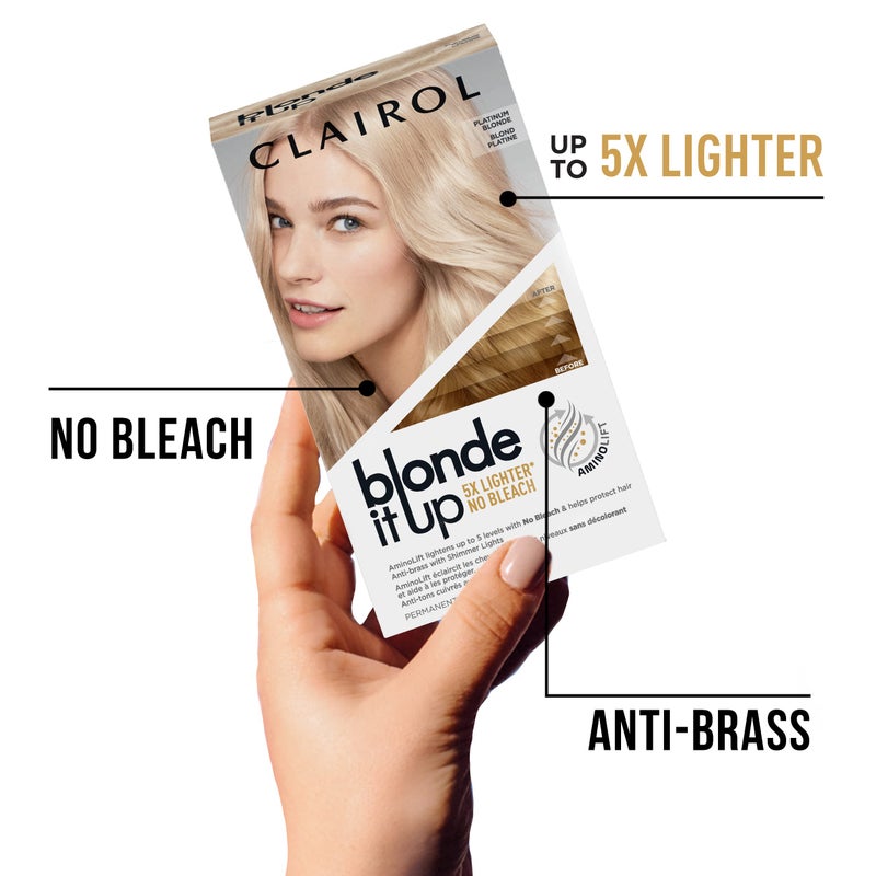 Clairol Blonde It Up Permanent Hair Dye, Platinum Blonde Hair Color, Pack of 1 - Image 3
