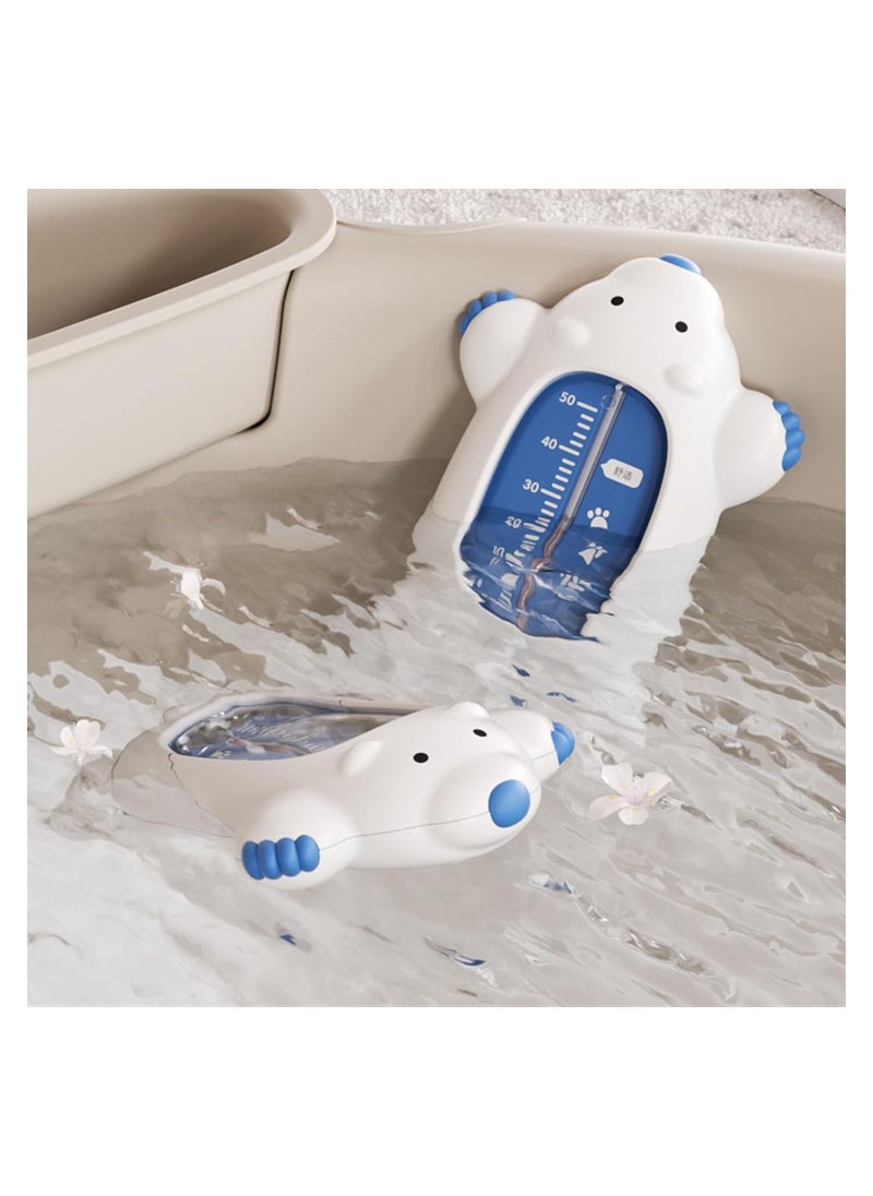 SYOSI - Bath Tub Thermometer Floating Pool Thermometer Digital, Bathing Temperature Safety Monitor Baby Bath Thermometer With Temperature Warning White - Image 1