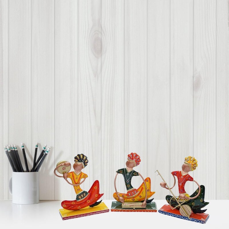 GUNENDRA Gunendra Crafts Metal Rajasthani showpiece Home Decor Musicians Item Showpiece Decorative Items For Home - Image 2