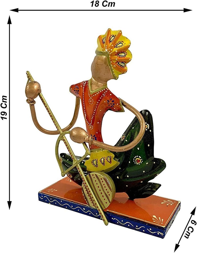 GUNENDRA Gunendra Crafts Metal Rajasthani showpiece Home Decor Musicians Item Showpiece Decorative Items For Home - Image 5