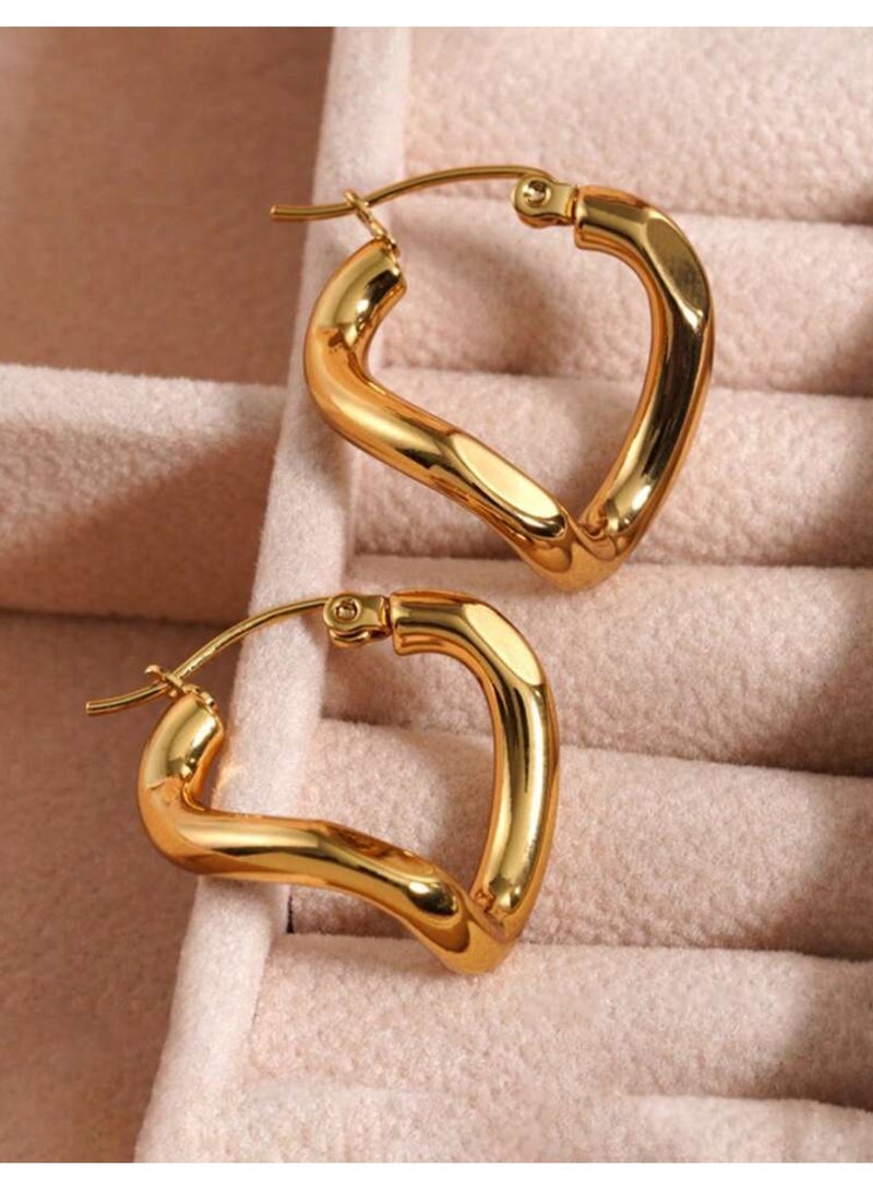 JewelryPalace 18k Gold Plated Stainless Steel Earring For Women - Image 4