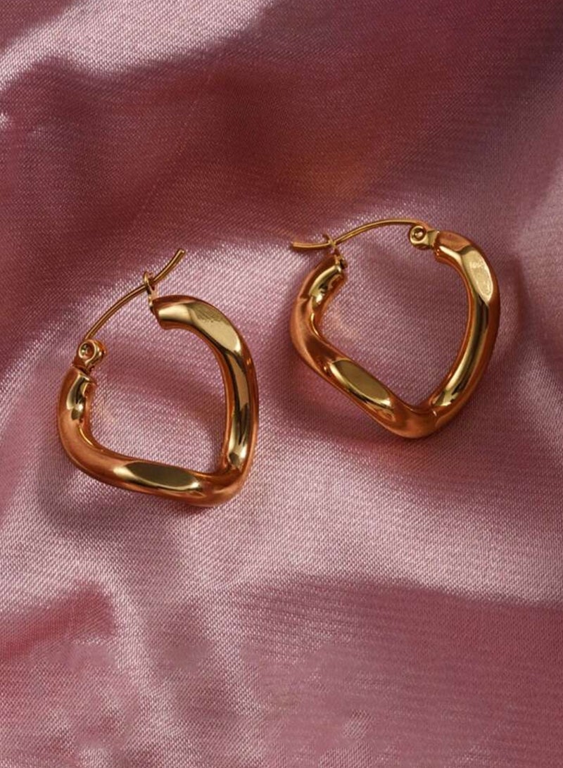 JewelryPalace 18k Gold Plated Stainless Steel Earring For Women - Image 1