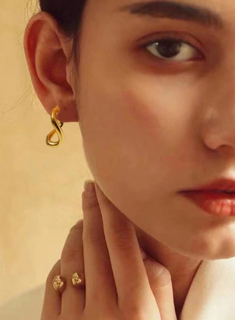 JewelryPalace 18k Gold Plated Stainless Steel Earring For Women - Image 2