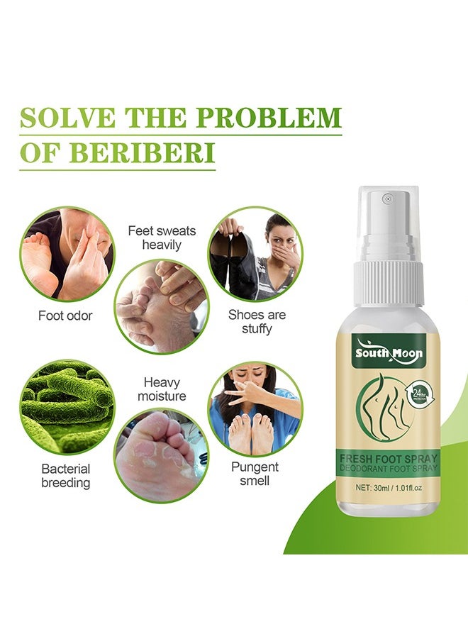 SOUTH MOON - Foot Deodorant Spray, Foot Odor Eliminator for Stinky Feet, Foot Sweat Foot Odor Freshener - Image 1