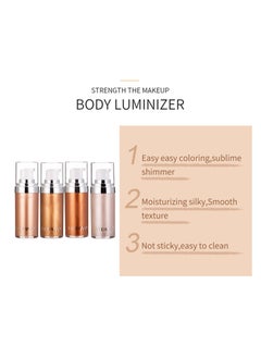 Body Shimmer Liquid Highlighter Oil 4 Pcs Set,Brighten Glow Glitter Waterproof Moisturising Smooth Makeup Lotion Bronzer Illuminate Luminizer Gold Beach Foundation Non-sticky Dry for Face And Body - pzsku/Z09BF91D500FA66A0B304Z/45/_/1720852011/1deaea7a-7a75-4ff1-905b-6d6f4faccd02