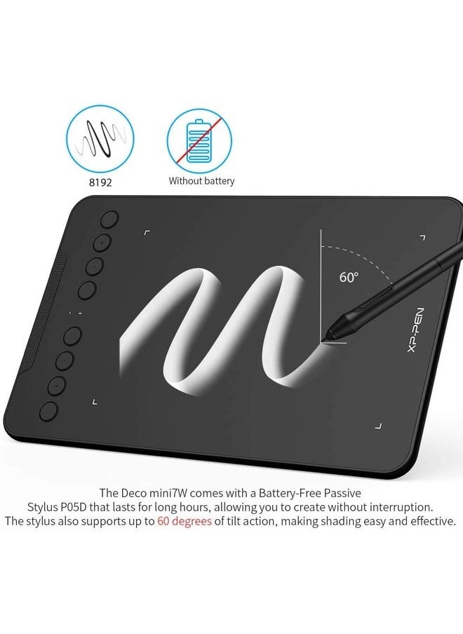 XP-PEN جهاز لوحي للرسم الرقمي Deco 7W لاسلكي بتردد 2.4 جيجاهرتز  - Image 3