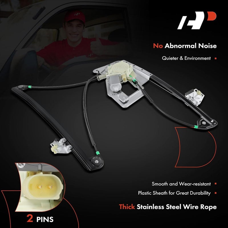 A-Premium Power Window Regulator with Motor for BMW E39 525i 528i 530i 540i M5 (1997-2003) - Front Right Passenger Side - Image 5