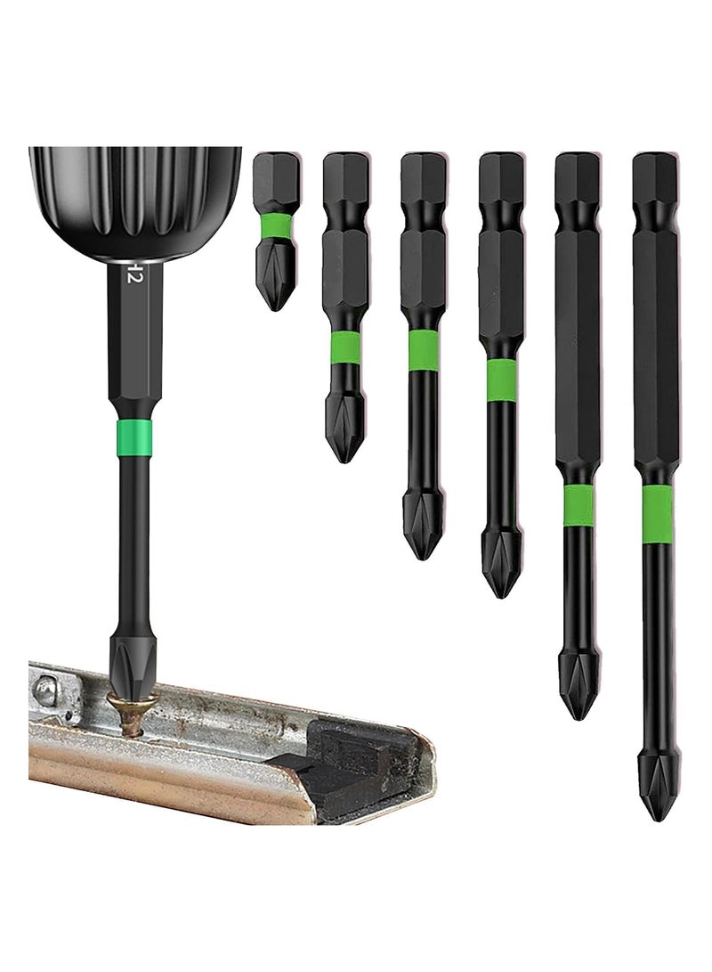 6 Pcs Magnetic Screwdriver Bit Sets Non Slip Magnetic Drill Bits for Rope Drills Cordless Drills Hand Screwdrivers Electric Drills Air Drills Mechanical Equipment  - Image 1