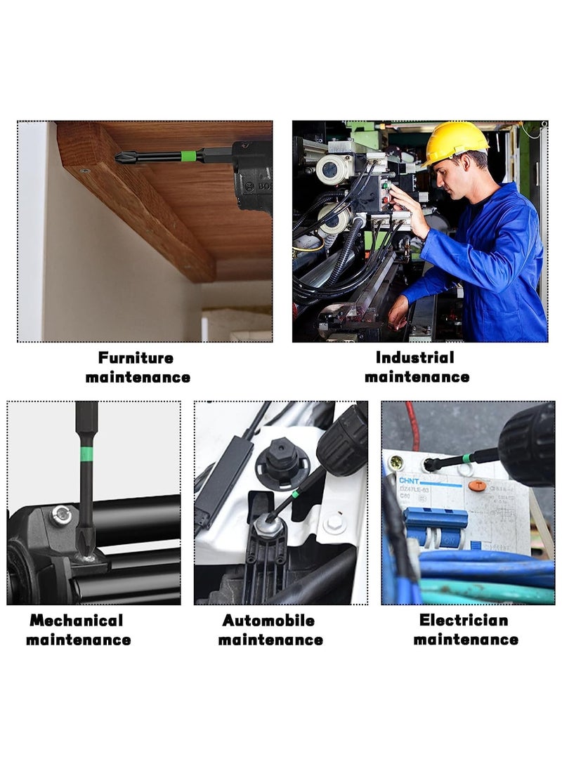 6 Pcs Magnetic Screwdriver Bit Sets Non Slip Magnetic Drill Bits for Rope Drills Cordless Drills Hand Screwdrivers Electric Drills Air Drills Mechanical Equipment  - Image 5