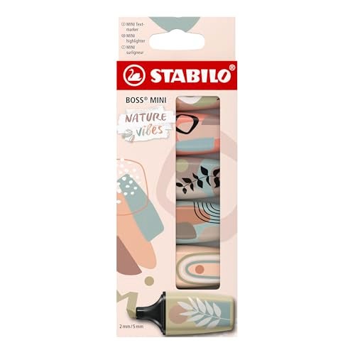 STABILO BOSS MINI Naturevibes Highlighter Pack of 6 Assorted Colours - Image 1