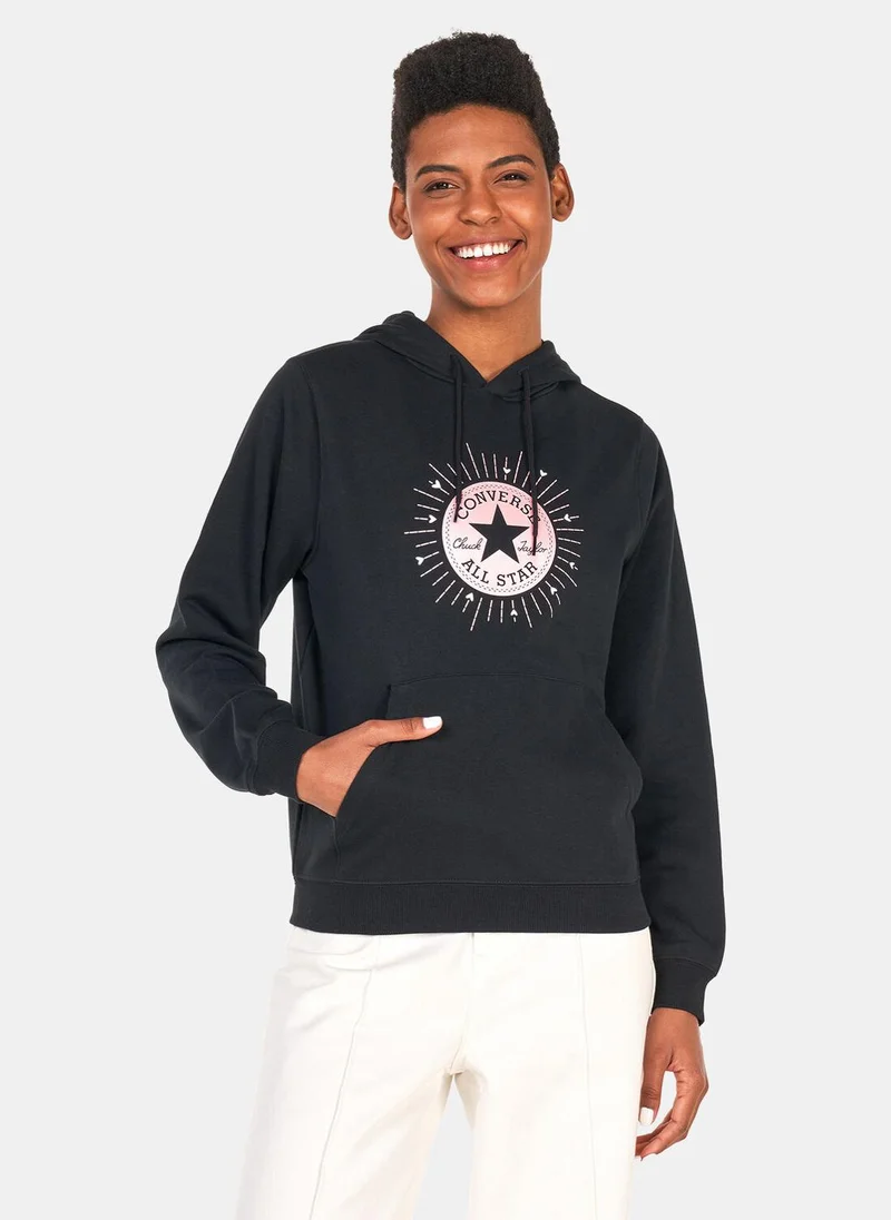 CONVERSE Women's Radiating Love Graphic Pullover Hoodie