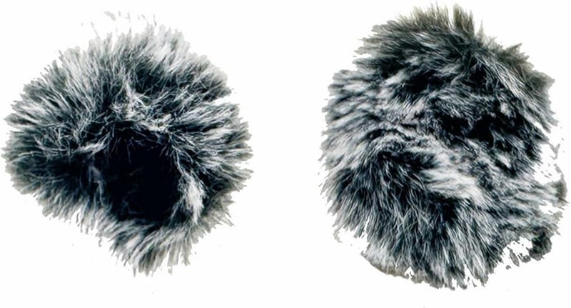 Furry Lapel Microphone Windscreen Cover Reduces Noise Outdoor Guard Mic Black - Image 5