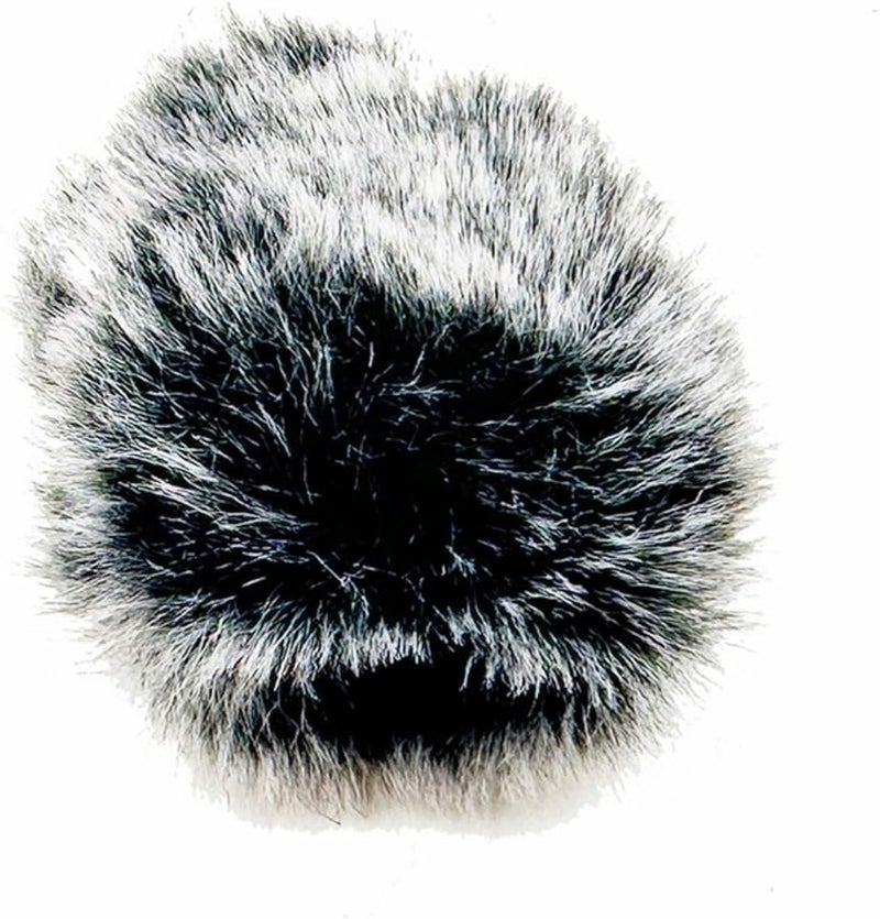 Furry Lapel Microphone Windscreen Cover Reduces Noise Outdoor Guard Mic Black - Image 4