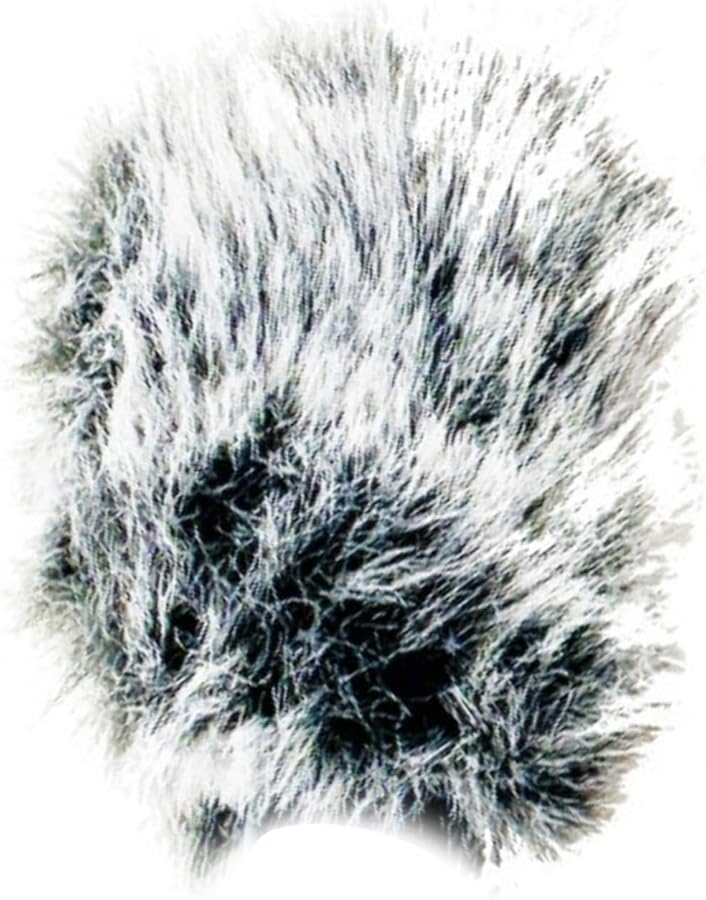 Furry Lapel Microphone Windscreen Cover Reduces Noise Outdoor Guard Mic Black - Image 1