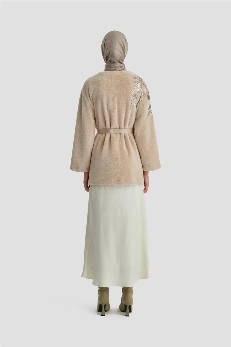 ARMINE Flared Satin Skirt 24K1714 Moonstone