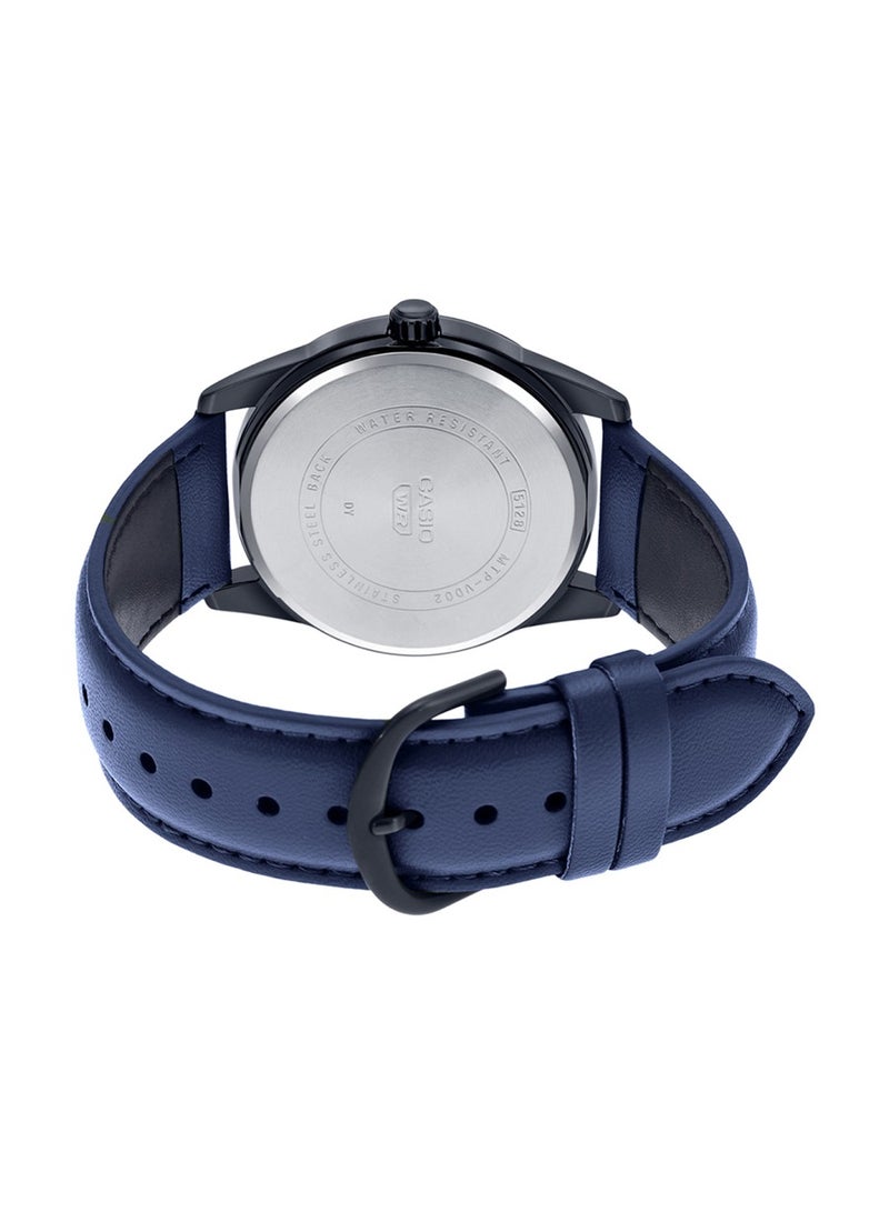 CASIO ساعة يد أنالوج جلدية للرجال MTP-VD02BL-2EUDF - Image 4