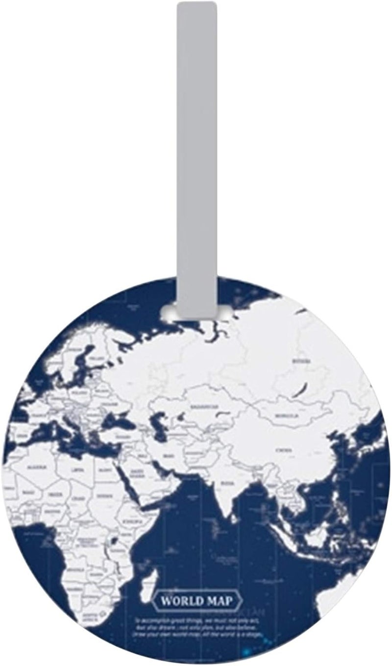World Map Luggage Tags Travel Luggage Handbag Tag Labels ID Tag,Blue