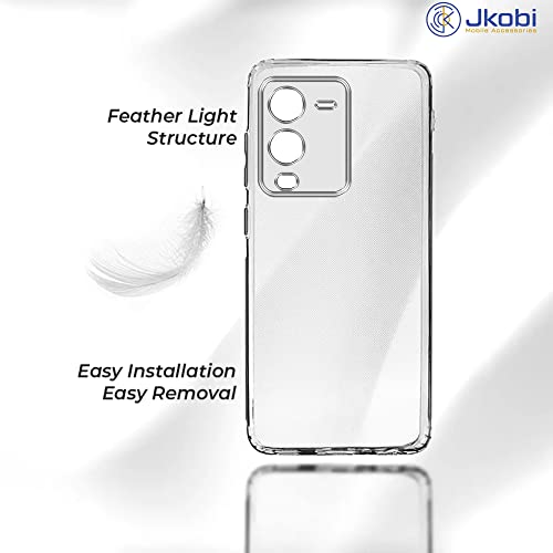 Jkobi غطاء خلفي Jkobi لهاتف Vivo V25 Pro (سيليكون شفاف | حماية كاميرا نقية | ناعم ومرن لمخارج الشاحن والسماعات | واقيات صدمات | شفاف) - Image 2