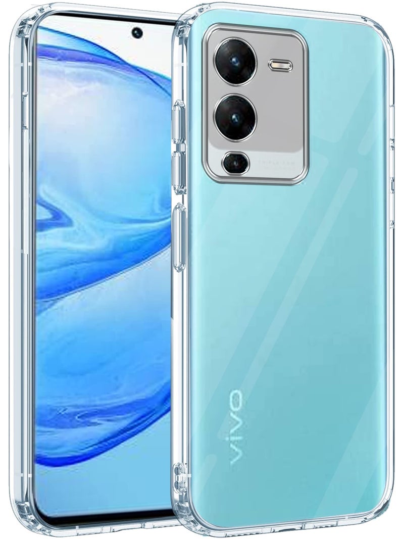 Jkobi غطاء خلفي Jkobi لهاتف Vivo V25 Pro (سيليكون شفاف | حماية كاميرا نقية | ناعم ومرن لمخارج الشاحن والسماعات | واقيات صدمات | شفاف) - Image 1