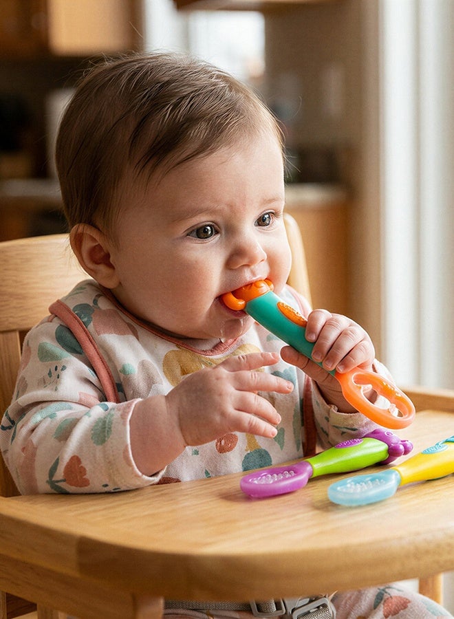 Playgro Scoop-a-Doo Spoons 3 Pack – BPA-Free Baby Feeding Spoons, Soft-Tip Weaning Utensils for Infants & Toddlers, Easy-Grip Self-Feeding Design - Image 3