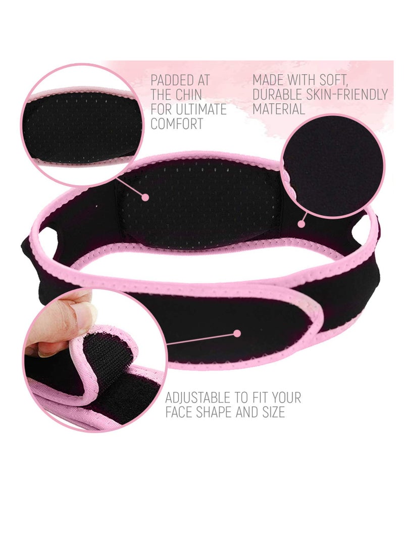 Alayna V Line Lifting Mask Slimming Double Chin Reducer Chin Lifting Belt Sagging Skin Face Lift V Shaped Contour Tightening Strap Reusable Anti-Wrinkle Chin Up Patch  - Image 2